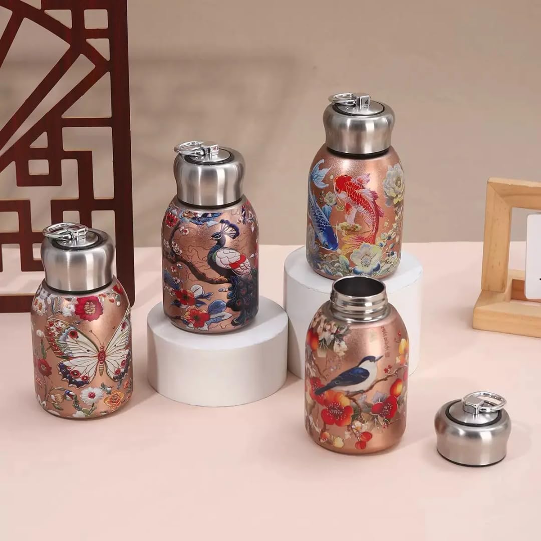 Butterfly Print Stainless Steel Flask - Image 2
