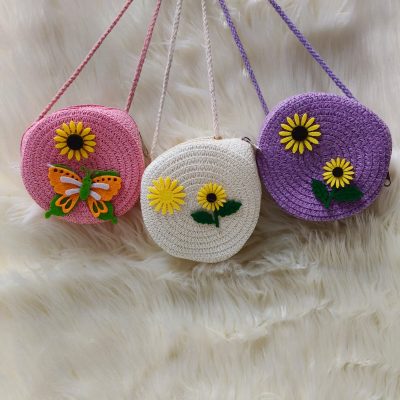 Round Crochet Sling Bag