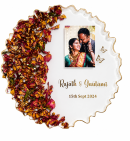 Personalized Resin Art Photo Frame with Dried Flowers