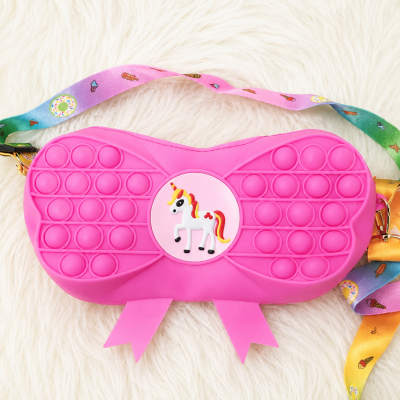 Unicorn Pop It Bow Sling Bag