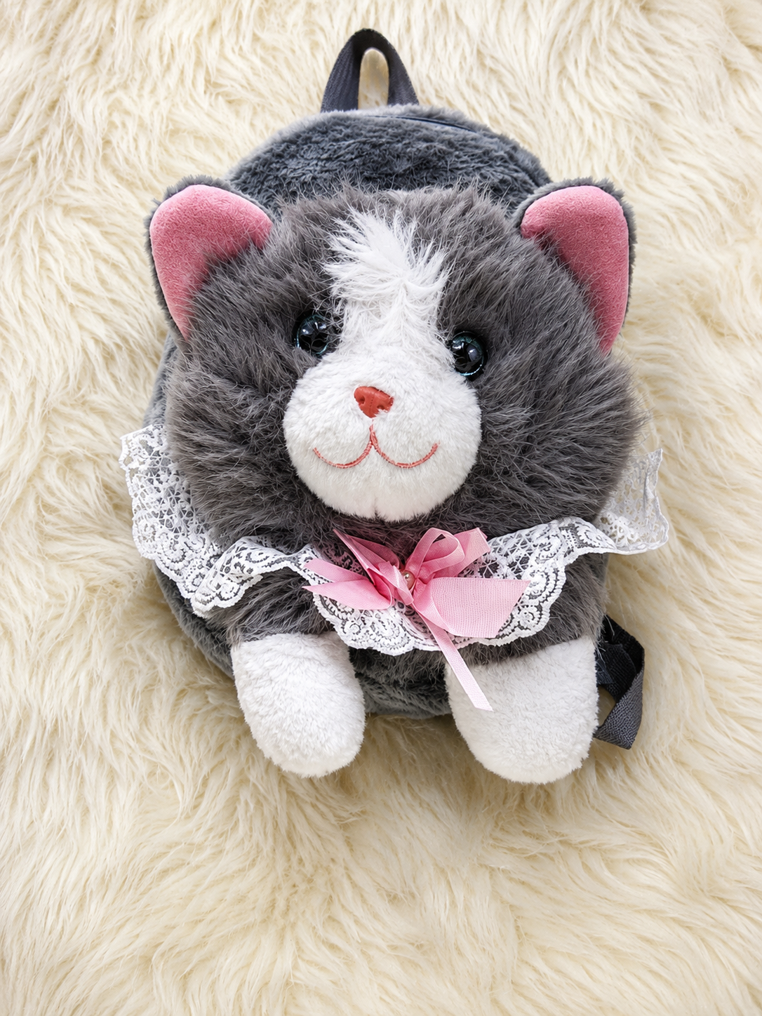 Cute Plush Cat Backpack - Image 2