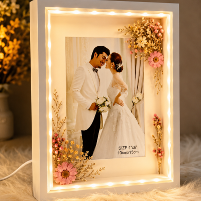 LED Floral Photo Frame