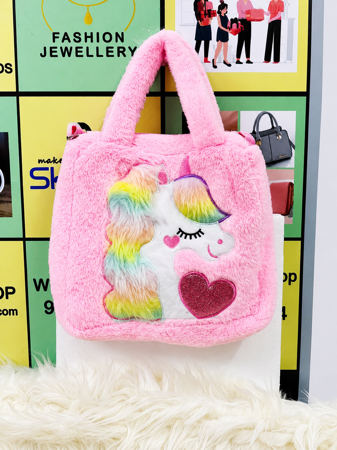 Unicorn Plush Handbag for Kids