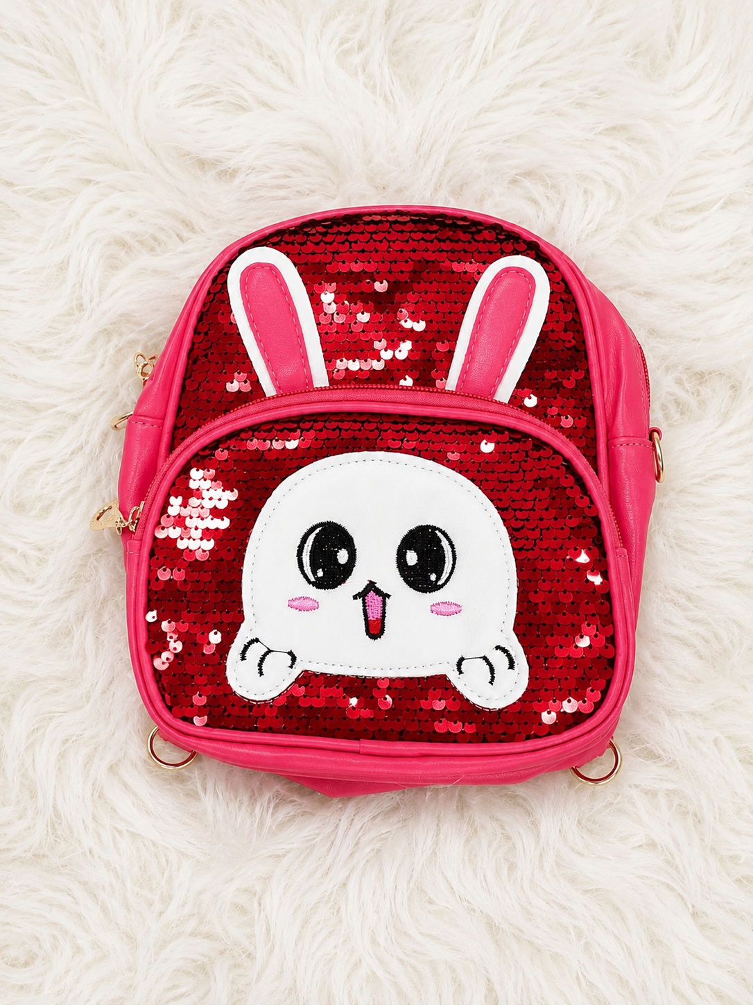 Cute Bunny Sequin Mini Backpack for Kids