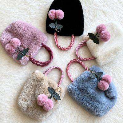 Cherry Plush Mini Handbag