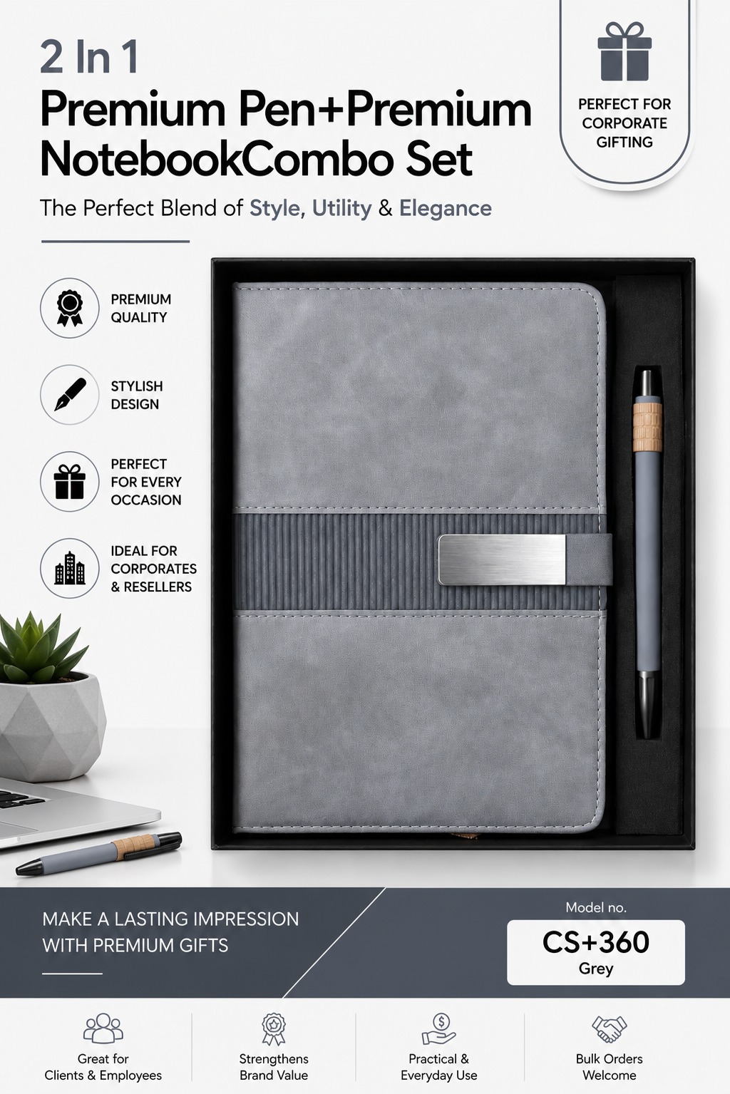 2-in-1 Premium Pen & Notebook Combo Set