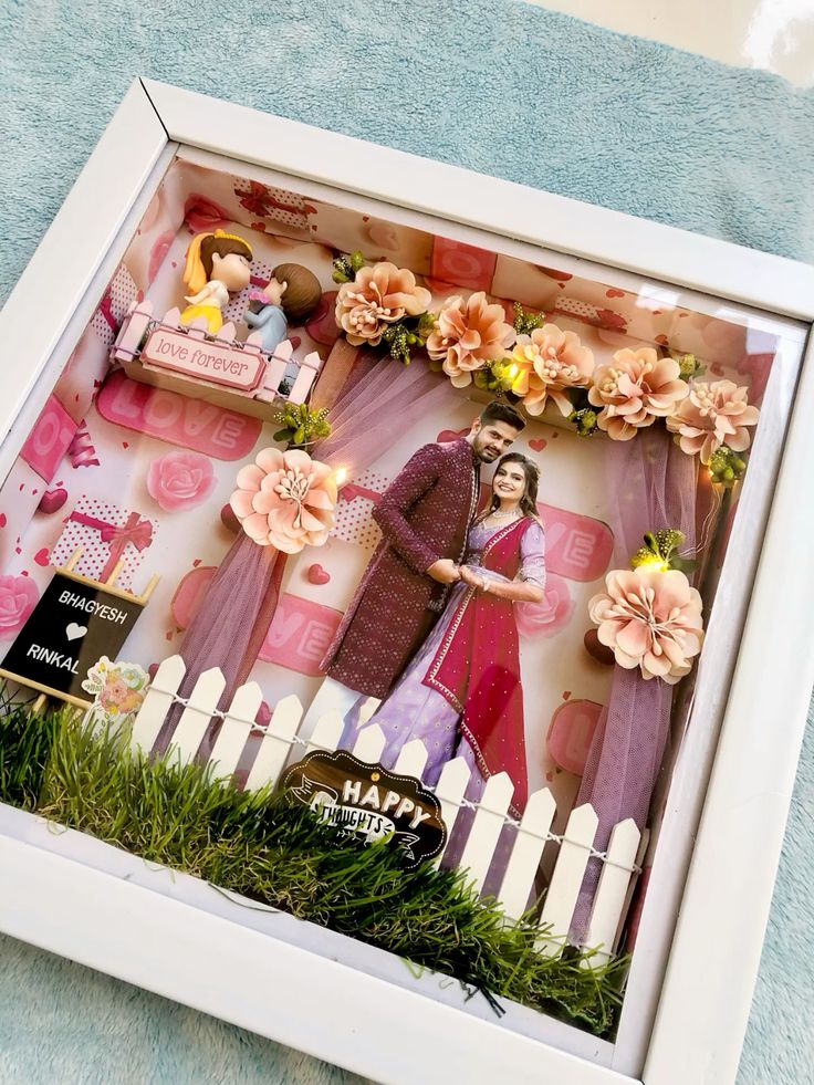 Personalized Couple Shadow Box - Image 2