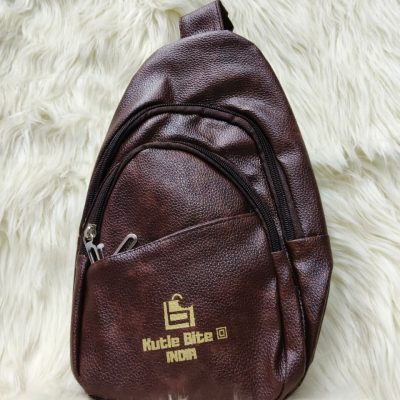 Leather Sling Chest Bag for Men