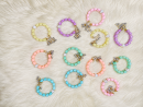 Pastel Beaded Charm Bracelet Set