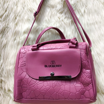 Women’s Textured Handbag with Sling Strap
