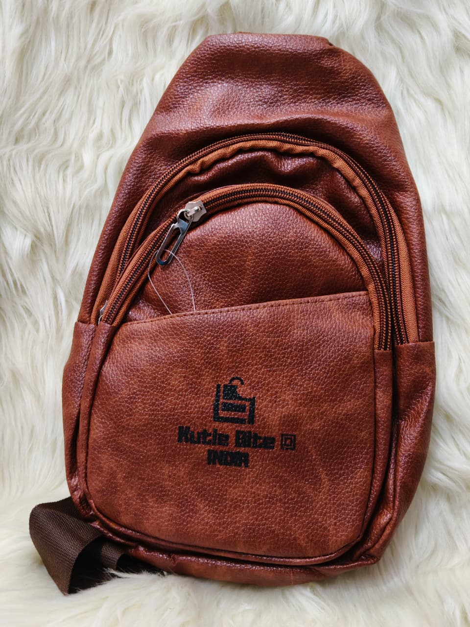 Leather Sling Chest Bag for Men - Image 2