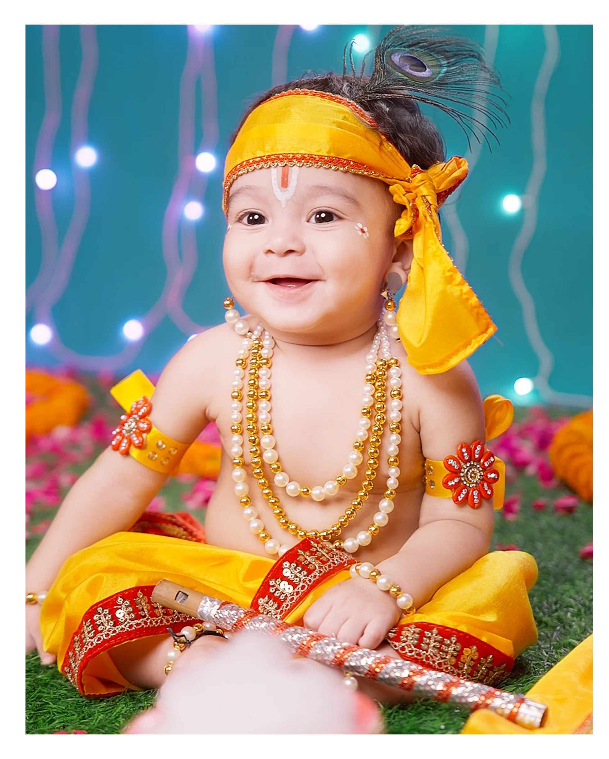 Traditional White & Gold Dhoti Set - Image 3