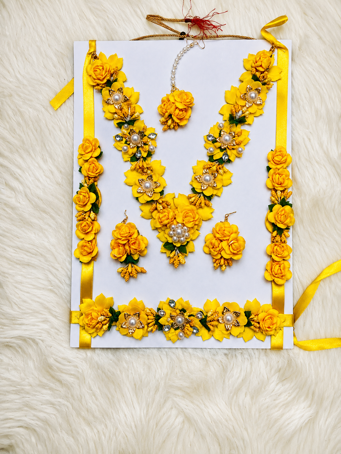 Radha Costume Flower Jewellery Set
