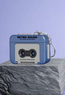Mini Cassette Tape Recorder Keychain