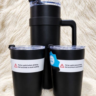 Premium 3-Piece Stainless Steel Travel Mug & Tumbler Set
