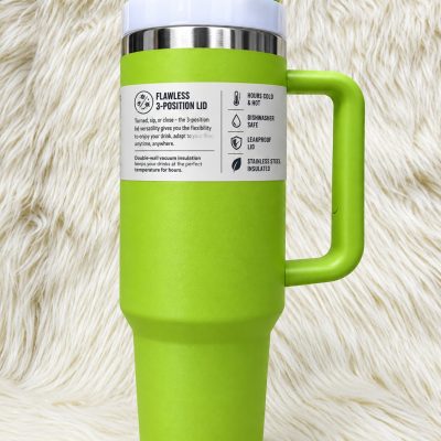 Insulated Tumbler with Handle & Straw