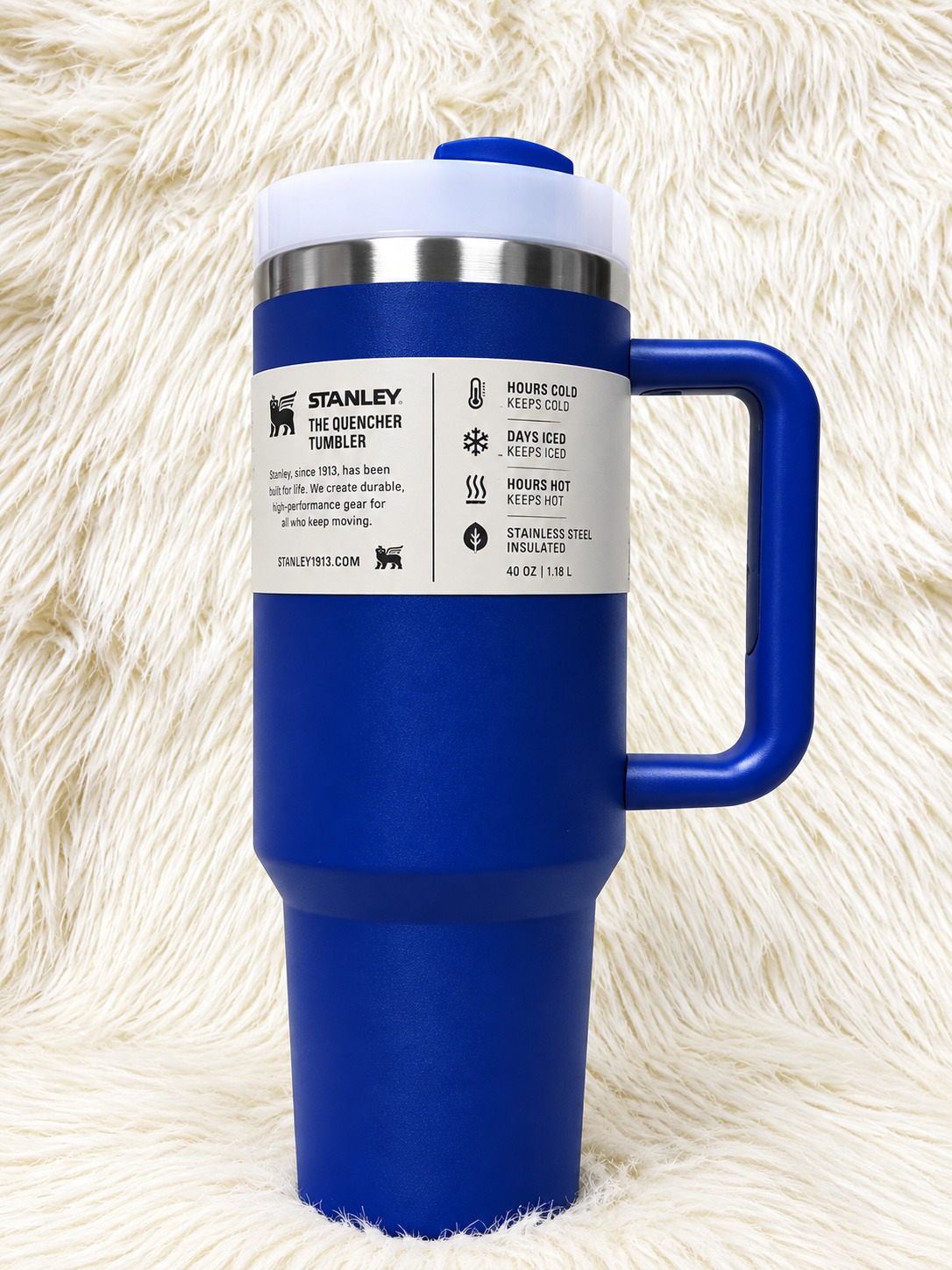 Insulated Tumbler with Handle & Straw - Image 3